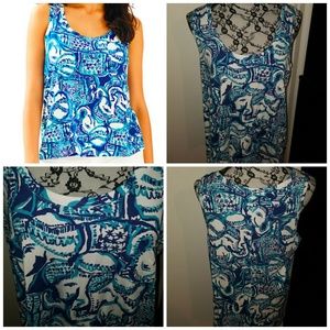 Lilly Pulitzer Keep on Trunkin Crayton Tank XL
